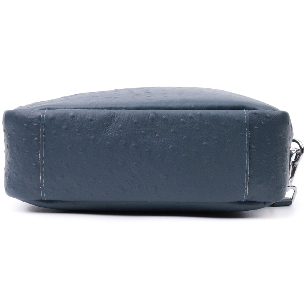 Интересная сумка для женщин из фактурной натуральной кожи Vintage 22661 Синяя Киев - изображение 6