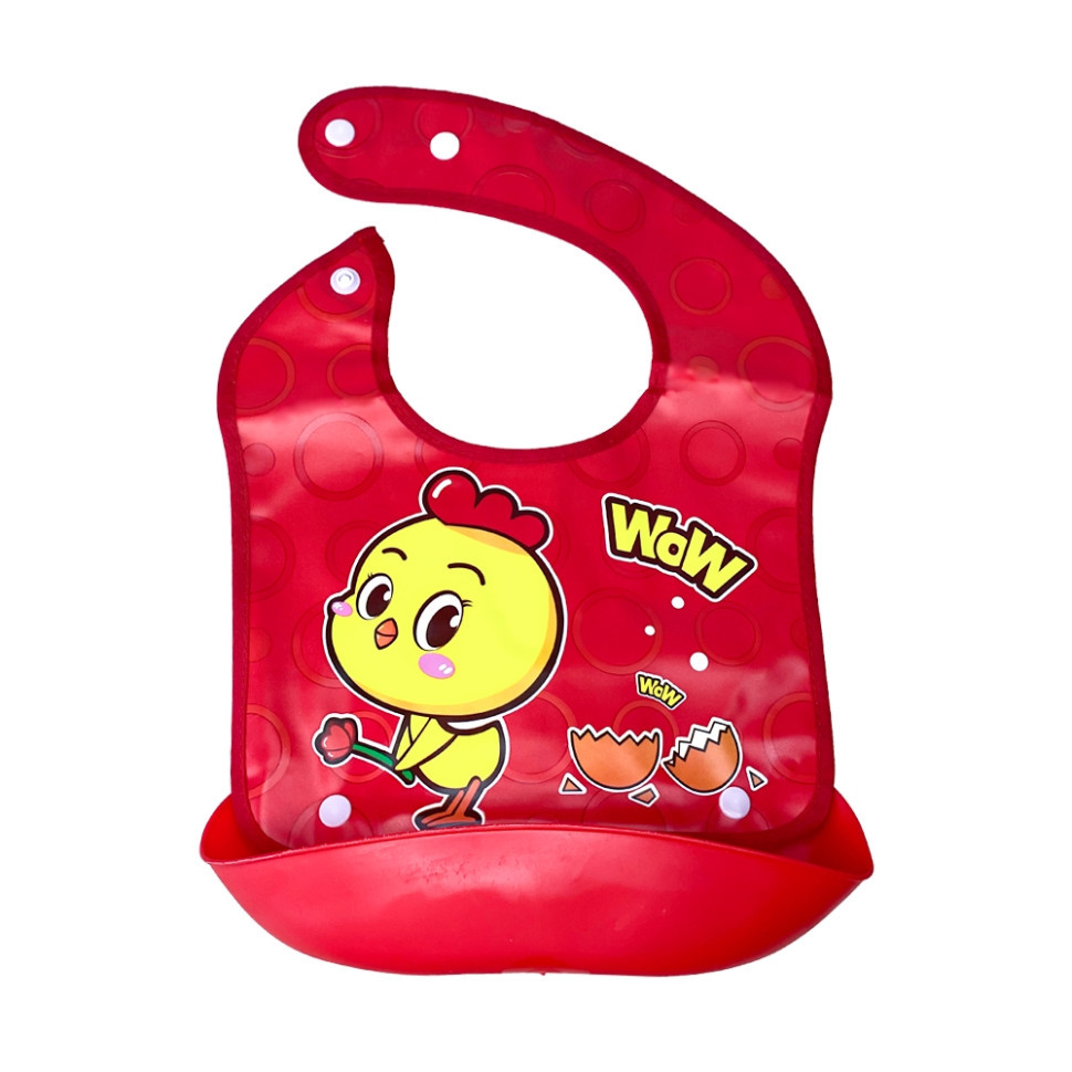 Дитячий слинявчик Курча MGZ-0602(Red) зі знімною кишенею Вінниця - фото 1