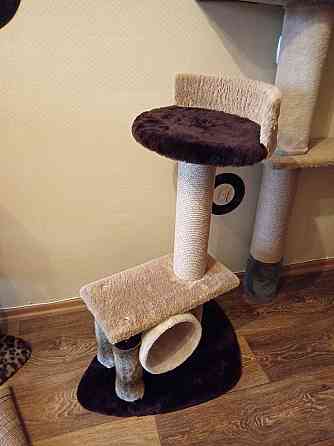 Когтеточка для кошек с лежаком ручной работы (высота 80см) 15/795 Киев