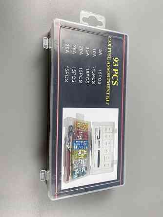 Набор предохранителей 93 шт  (5А, 10А, 15А, 20А, 25А, 30А) захват + тестер 6-24В пластиковый бокс Мукачево