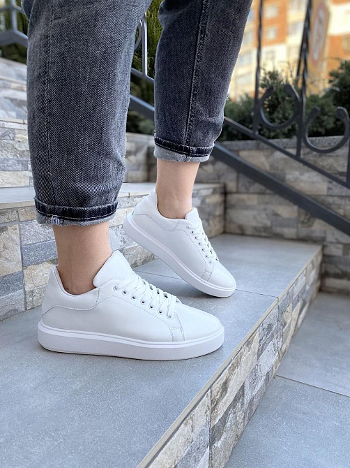 Кеди жіночі SLATURI 152 білі (весна-осінь, шкіра натуральна) (4307) 38 Коломия - фото 1