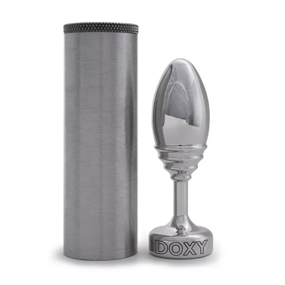 Металева анальна пробка DOXY Butt Plug RIBBED, ребриста, діаметр 3,3 см Львів