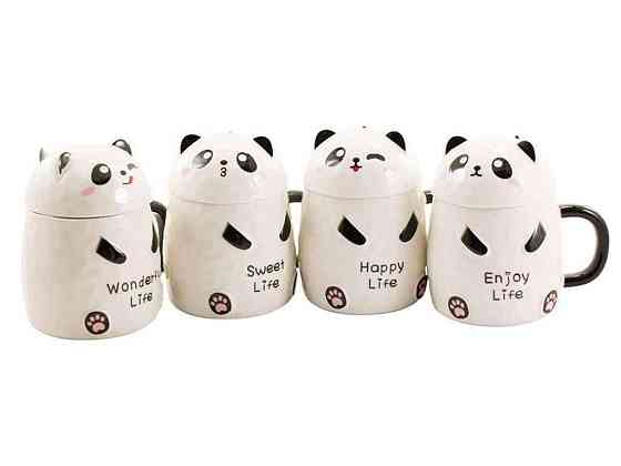 Чашка 380мл з кришкою PANDA LIFE (под.уп.) 3203 1шт ТМ PRC Київ
