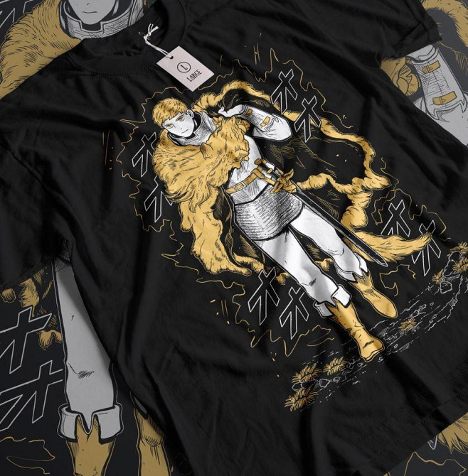 Футболка аниме Лаиос Тоуден Дунгеон Месхи оверсайз (S/M/L) Черний AnimeJ1099 Днепр - изображение 1