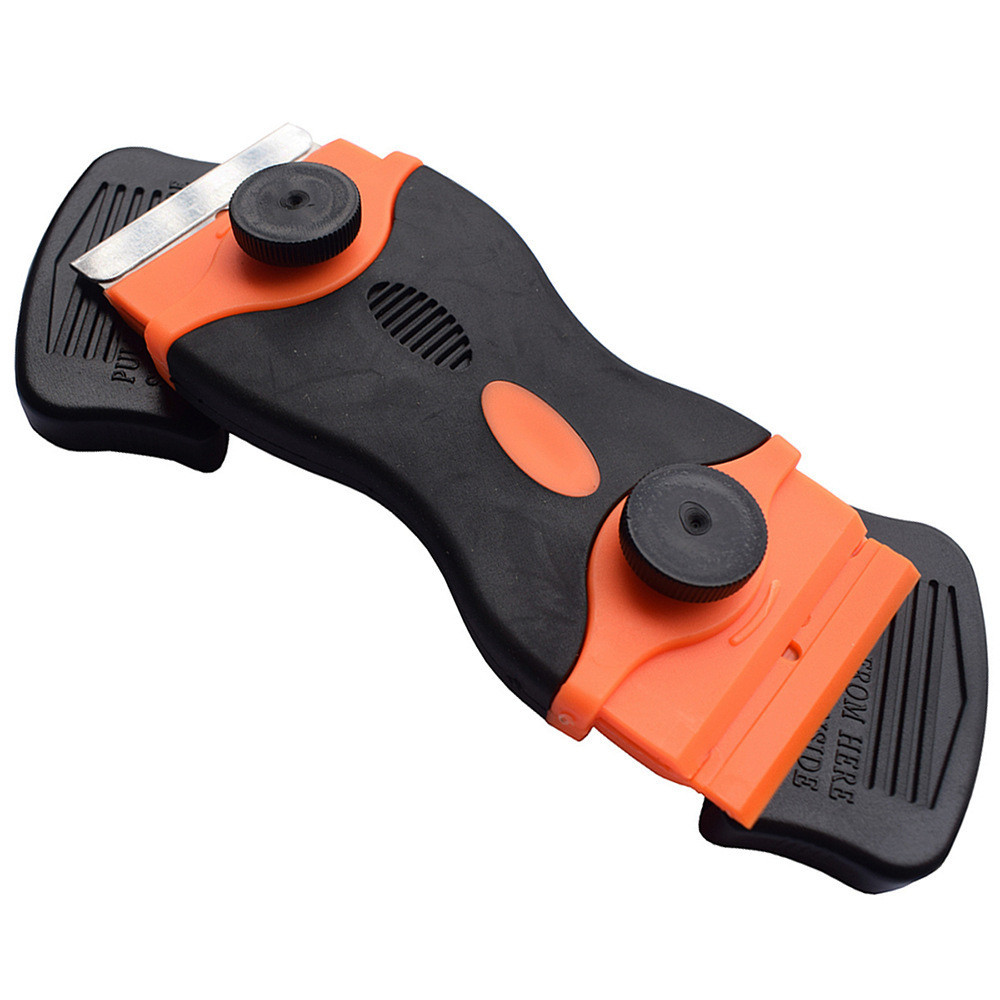 Скребок-нож универсальный двусторонний с 20 сменными лезвиями, инструмент для очистки пластика и стали Киев - изображение 7