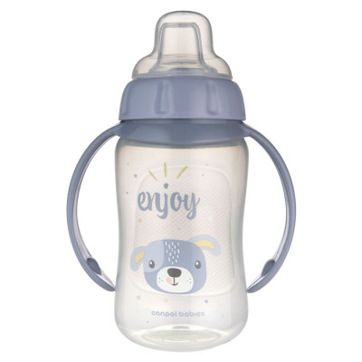 Поильник-непроливайка Canpol babies Cute Animals тренувальна з силіконовим носиком 320 мл, синя (56/512_blu2) Винница - изображение 1