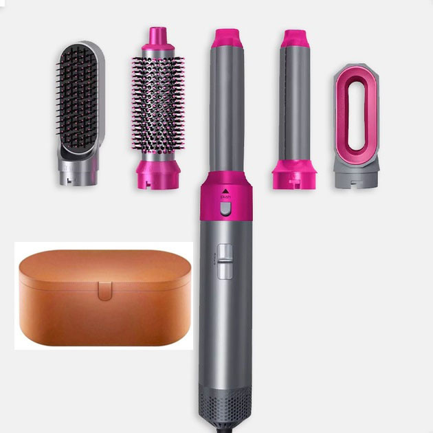 Фен для волосся професійний 2 швидкості 5 в 1 + Кейс, Фен-щітка-гребінець, Електрофен з насадками KA-18 Івано-Франківськ - фото 7