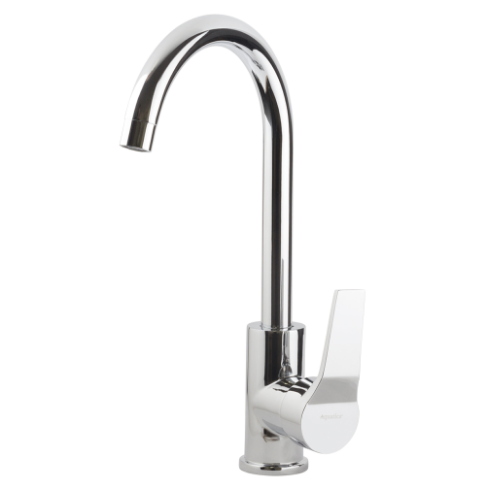 Змішувач S45 d40мм для кухні гусак вухо високий на гайці Aquatica Житомир