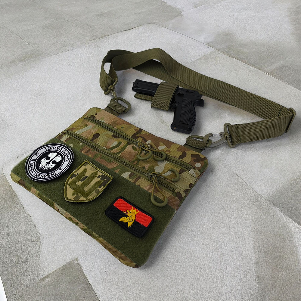 Сумка тактична для документів, Чоловіча армійська сумка розвантажувальна тактична нагрудна RE-67 Львів - фото 7