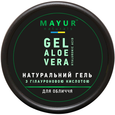 Гель для лица Mayur Натуральный С гиалуроновой кислотой Алоэ вера 50 мл (4820230953282) Винница - изображение 1