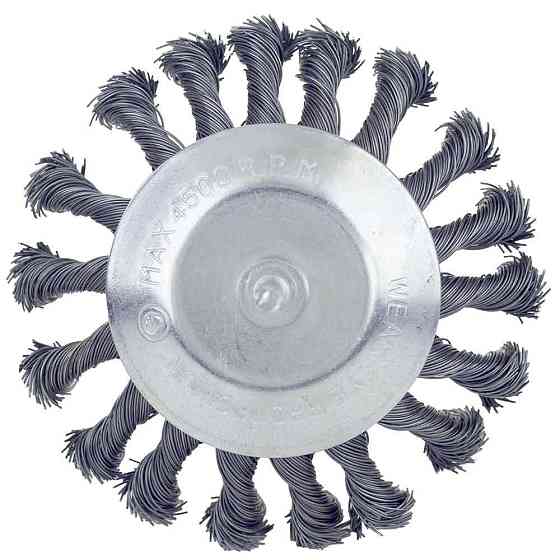 Щетка проволочная конусообразная Ø115мм хвостовик Ø6мм (стальная витая) SIGMA (9025111) Ровно