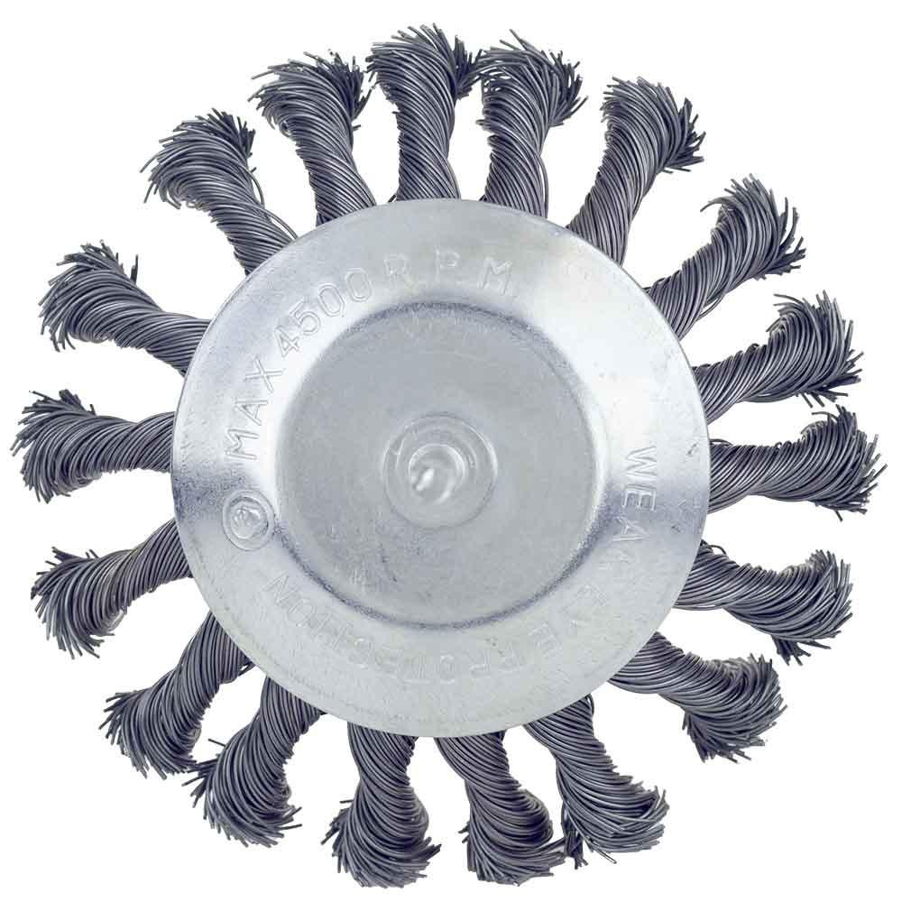 Щетка проволочная конусообразная Ø115мм хвостовик Ø6мм (стальная витая) SIGMA (9025111) Ровно - изображение 3