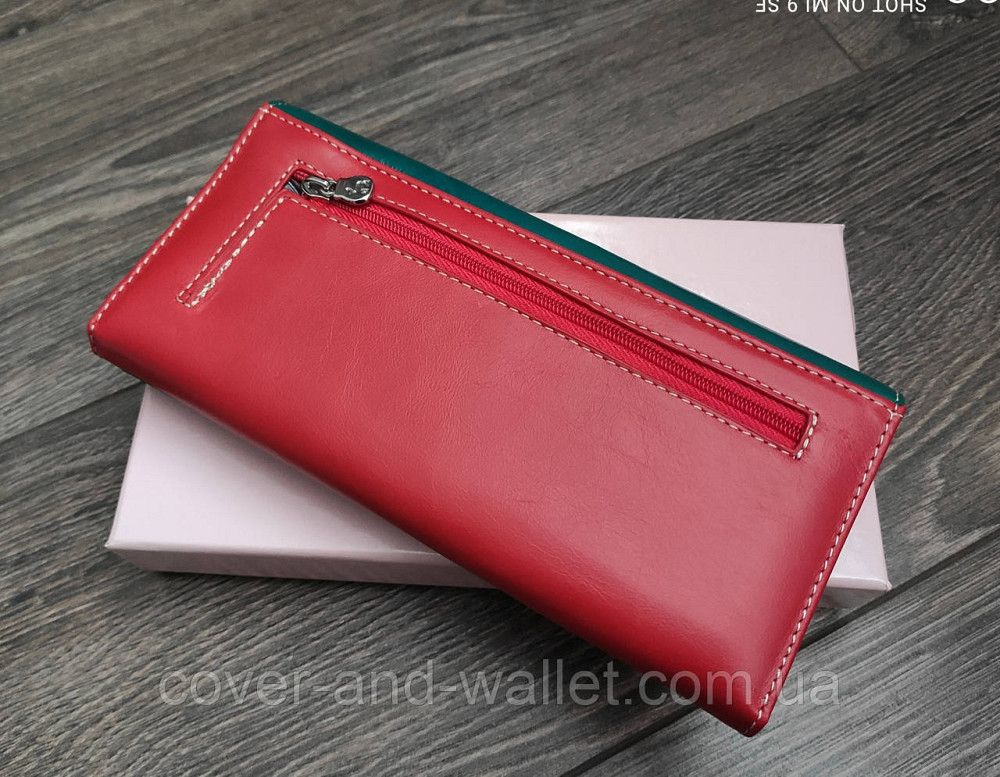 Стильний бірюзовий жіночий гаманець із гладкої шкіри на магнітах Marco Coverna Київ - фото 6