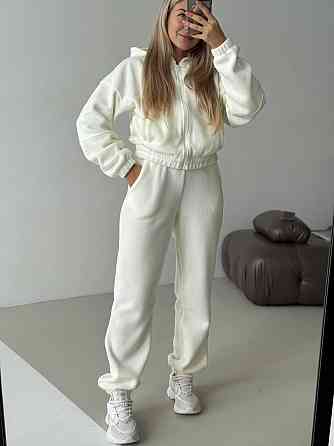 Женский повседневный теплый костюм на молнии с поларом флиса Одесса