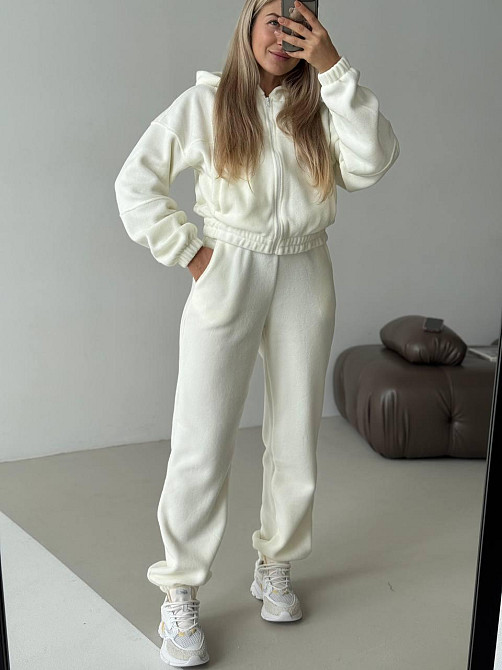 Женский повседневный теплый костюм на молнии с поларом флиса Одесса - изображение 5