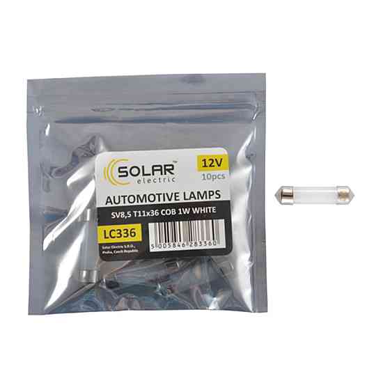 LED автолампа Solar 12V SV8.5 T11x36 1COB 1W white 10шт Киев