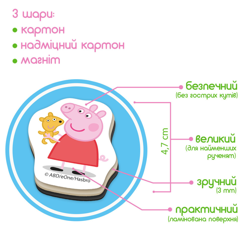 Набір магнітів "Магнітна історія Сім'я Пеппи" МЕ 5031-15, 68 магнітних деталей Вінниця - фото 5