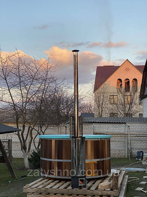 Чани на 5 осіб (2 метри в діаметрі) з джакузі та піччю Київ - фото 5