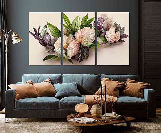 Модульная картина в гостиную / спальню    Квіти    ART-156_3A 100х150 см Киев