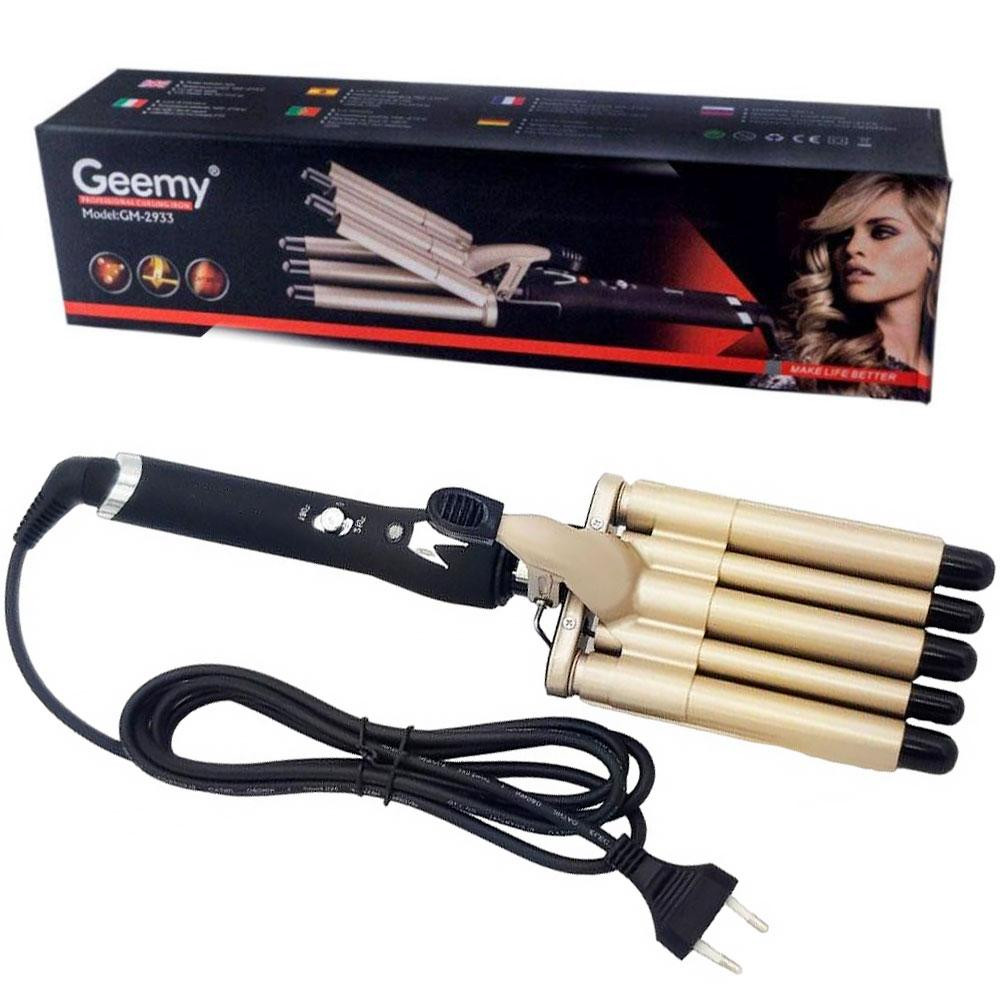 Плойка для волосся п'ять хвиль 2 режими, Geemy GM-2933 (45Вт) / Плойка хвиля для укладання волосся / Стайлер Київ - фото 1