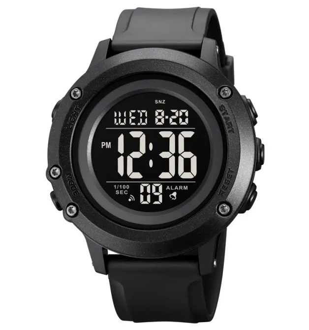 Чоловічий спортивний годинник Skmei 1966 (Чорний з чорним циферблатом) Київ - фото 1