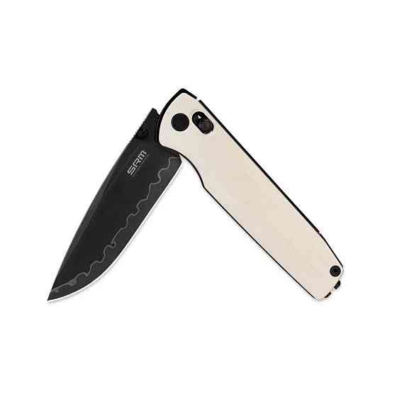 Ніж складаний туристичний SRM Terrier 258L-GT2 (9.3 см) 140Cr / G10 білий Київ