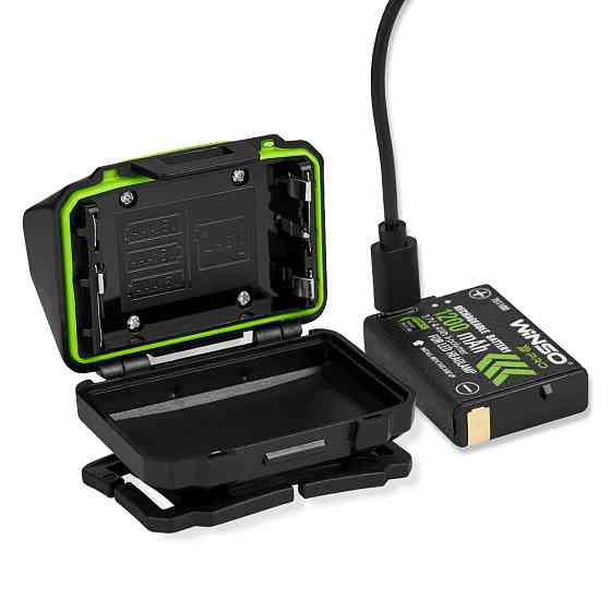 Фонарь налобный Winso Pro 500Lm, 2x5W CREE XTG, 1200mAh/3xAAA, с сенсором белый/красный Львов