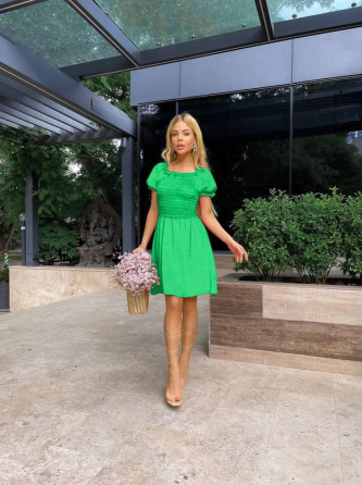 Жіноча літня сукня міні Зелений 42/44 Харків