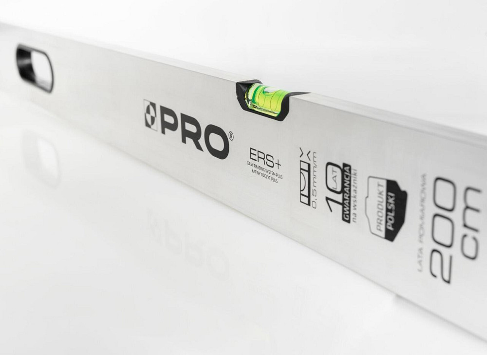 Правило-рівень від польського виробника "PRO", горизонтальний і вертикальний виміри, з ручками, довжина 3,0 м Київ - фото 2