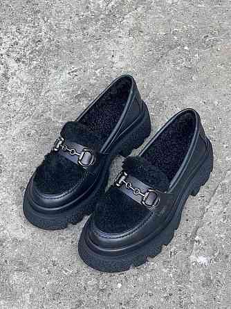 Arcoboletto Туфлі жіночі Arcoboletto чорні натуральна шкіра зима євро-хутро 36р.(5278) Коломия