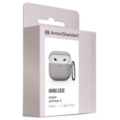 Чохол для навушників Armorstandart Hang Case для Apple AirPods 4 Light Grey (ARM81284) Вінниця
