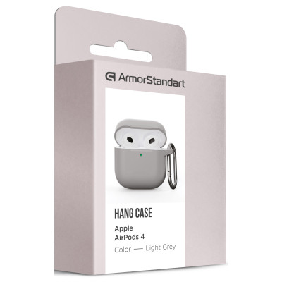 Чохол для навушників Armorstandart Hang Case для Apple AirPods 4 Light Grey (ARM81284) Вінниця - фото 3
