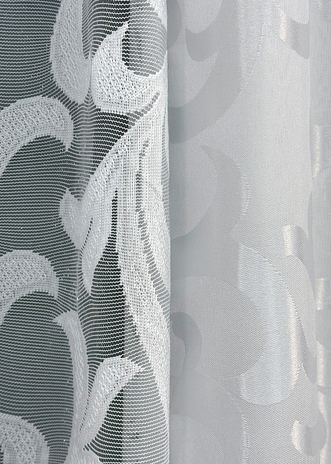 Комплект штор VR-Textil Жаккард Вензель 200х270 2шт и Тюль 500х270 418ш-1147т Белый 71-101/6 Киев - изображение 5