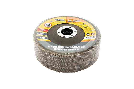 MASTERTOOL Диск шліфувальний пелюстковий конусний MASTERTOOL Т29 зерно 60 125×22 мм 5 шт 08-320 Коломия