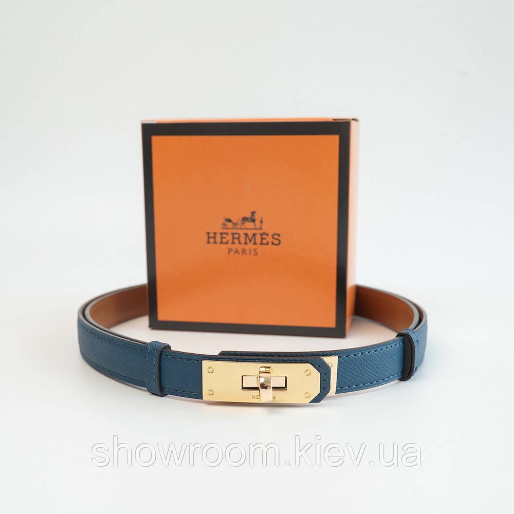 Женский кожаный ремень синий с пряжкой (280-1) Киев - изображение 5