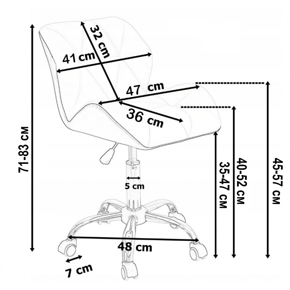 Крісло офісне комп'ютерне Bonro BN-531 велюр робоче для комп'ютера офісу дому Чорний Київ - фото 7
