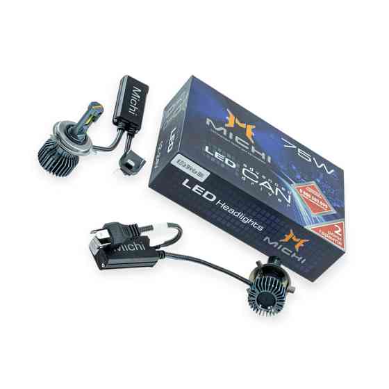 Автолампа H4 12V-24V MICHI Can 75W 5500K 5300L радиатор с вентилятором LED Мукачево