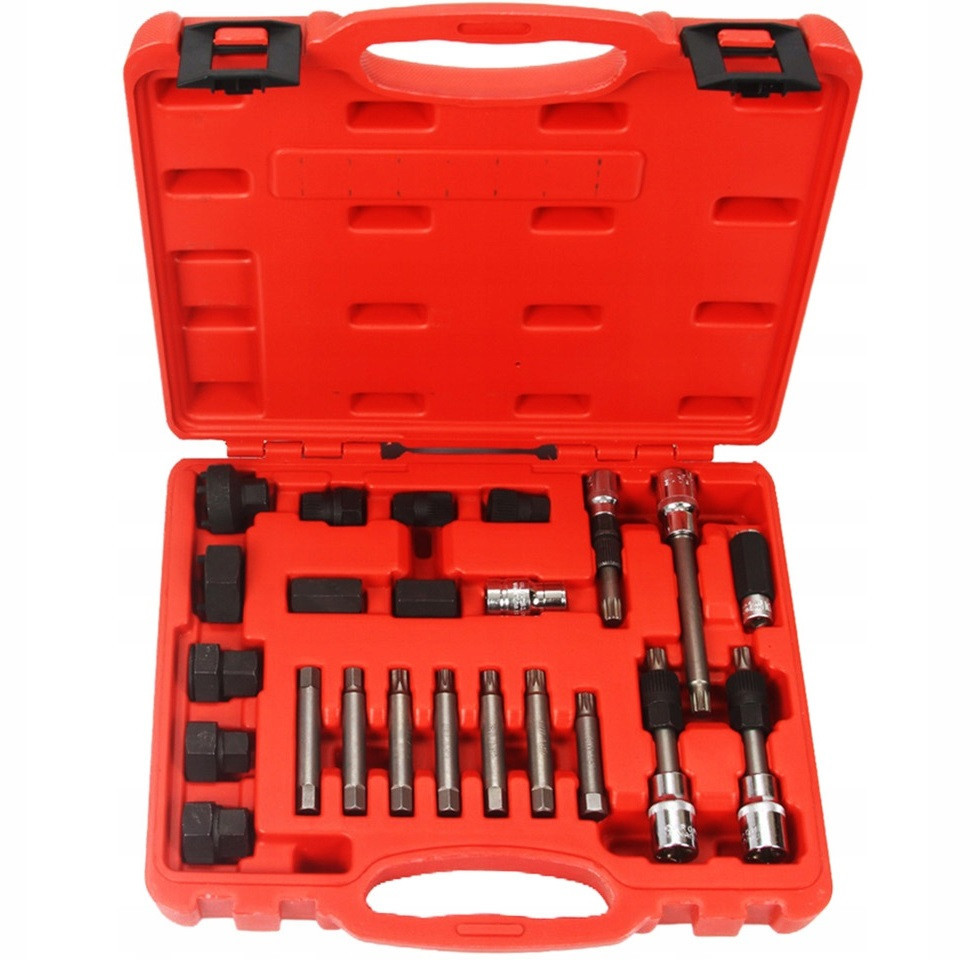 Набор спец ключей для монтажа и демонтажа разных видов авто генераторов с муфтой 24 элемента Mar-Pol (M57625) Нововолынск - изображение 2