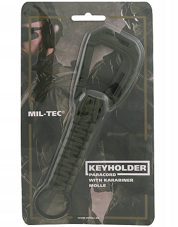 Брелок из паракорда с карабином для ключей Mil-Tec от Sturm (15908001) Olive Нововолынск - изображение 6