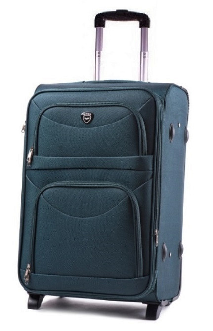 Чемодан тканевый WINGS 6802 средний зеленый 2 колеса Киев - изображение 1