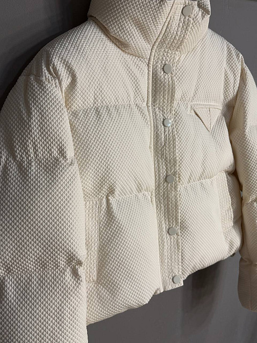 Куртка женская Fashion 3072 вафельная короткая с воротником-стойкой молочная, молочний, M Киев - изображение 14