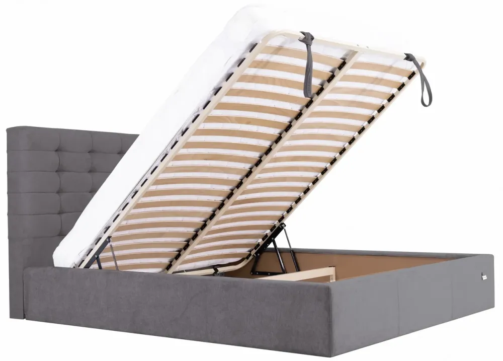 Кровать Двуспальная Erika VIP 180 х 190 см Мисти Dark Grey С дополнительной металлической цельносварной рамой Темно-серый Киев - изображение 5