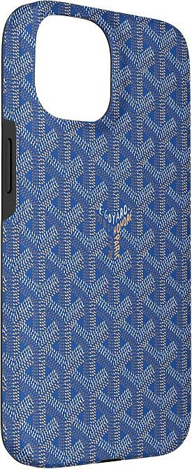 Чохол iPhone 15 Синій геометричний Blue Pattern PC/TPU 2‑частинний захист від падінь друк США Київ - фото 3