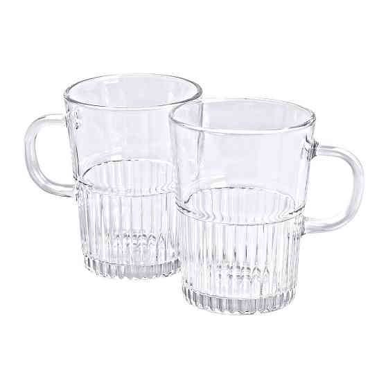 Набор чашек стеклянных 2 шт для чая и кофе 500 мл прозрачные HP-YH-70 Киев