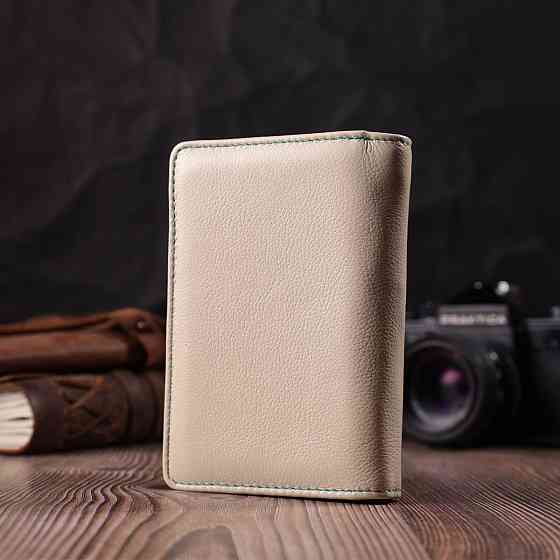 Місткий гаманець для жінок із натуральної шкіри Білий (ST Leather) Київ