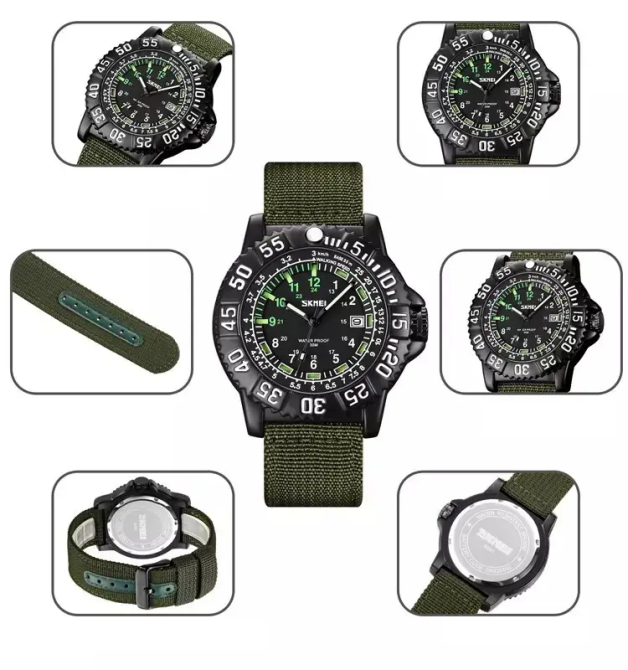 Мужские наручные часы Skmei 9281 Зеленый Киев - изображение 3