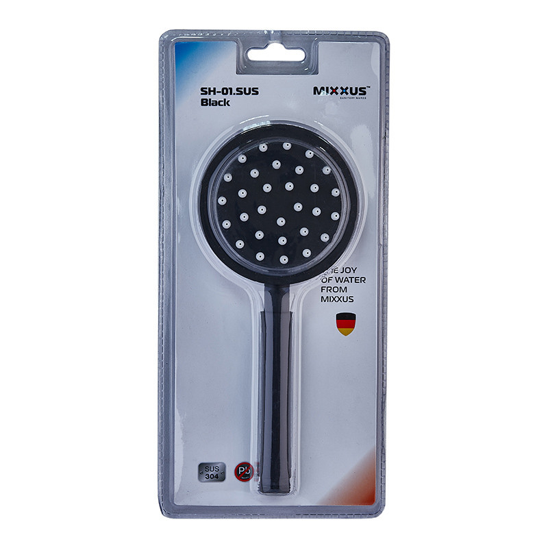 Лейка для душа Mixxus SH-01.SUS Black из нерж. стали (MI6119) Киев - изображение 4