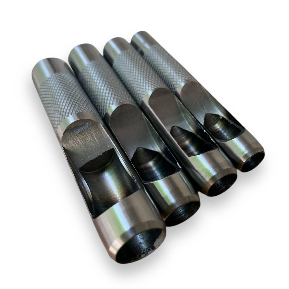 Набір просічок по шкірі та гумі 3–8 мм (5 шт) — міцні сталеві пробійники для отворів Харків - фото 1