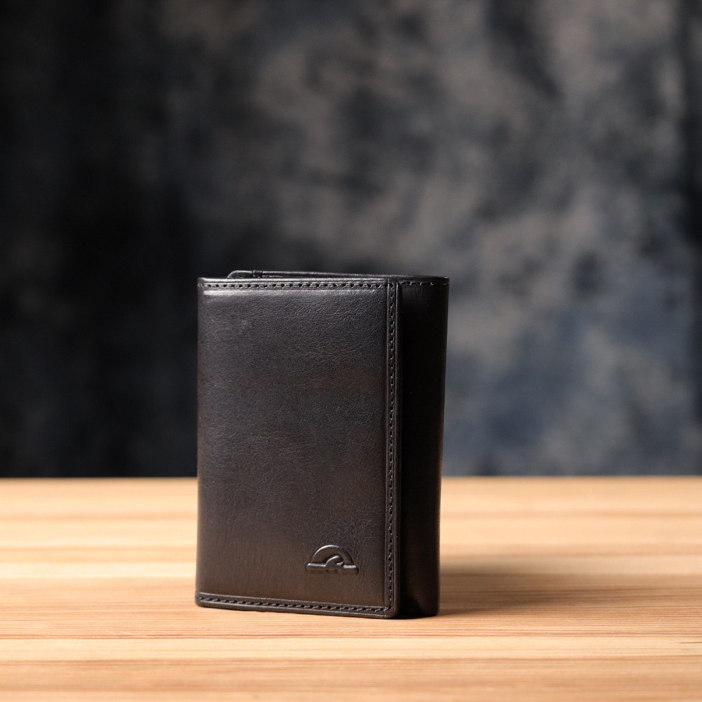 Невеликий гаманець для чоловіків з натуральної глянсової шкіри Tony Perotti 20901_1 (3810 nero) Чорний Київ - фото 8