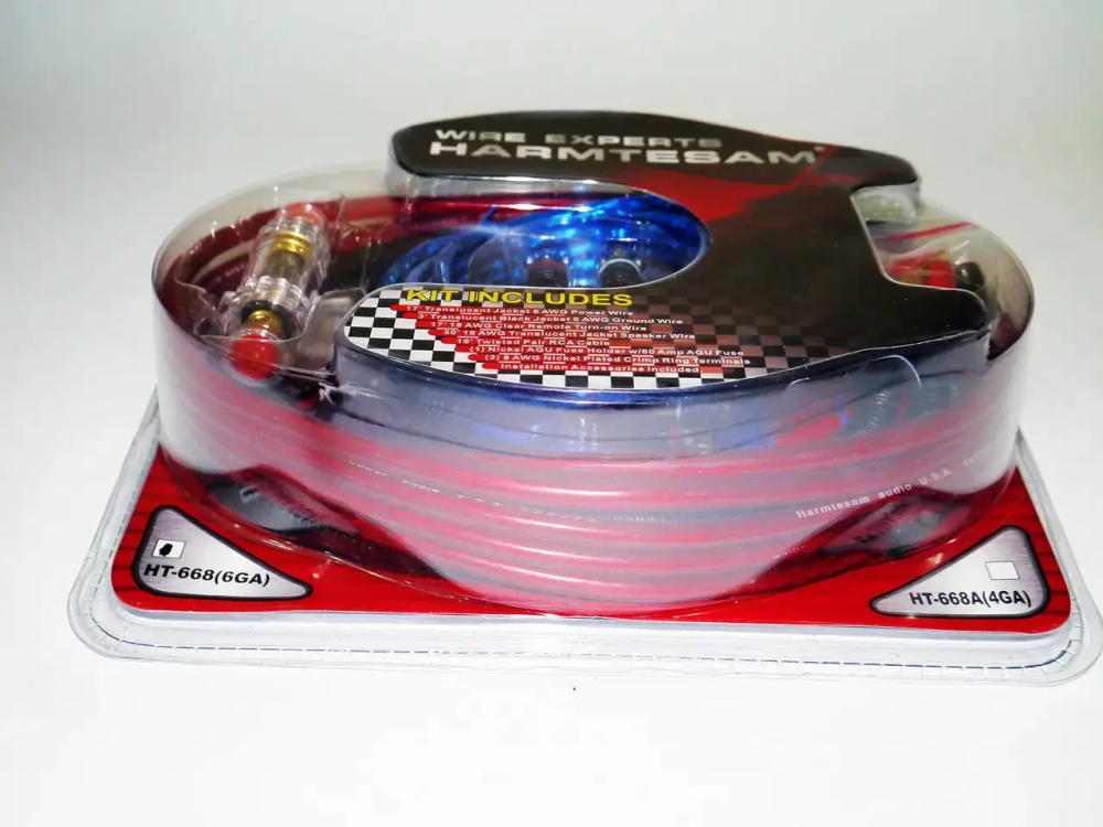 Набір дротів для встановлення саббуфера kit 1800W H-668 Київ - фото 3